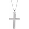 14K White Cross Necklace -Siddiqui Jewelers