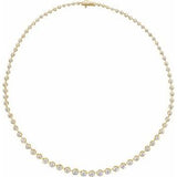 14K Yellow 6 3/4 CTW Lab-Grown Diamond Graduated 16" Necklace Siddiqui Jewelers