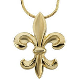 14K Yellow Fleur-de-Lis 18" Necklace - Siddiqui Jewelers