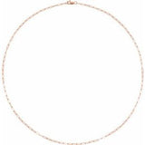 14K Rose 1.95 mm Elongated Flat Link 20" Chain-Siddiqui Jewelers
