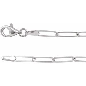 Sterling Silver 2.6 mm Paperclip-Style 16" Chain Siddiqui Jewelers