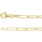 14K Yellow 2.6 mm Elongated Link 24" Chain-Siddiqui Jewelers