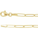 14K Yellow 2.6 mm Elongated Link 20" Chain-Siddiqui Jewelers