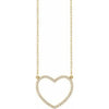 14K Yellow 1/4 CTW Diamond Heart 16" Necklace - Siddiqui Jewelers