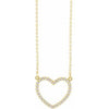 14K Yellow 1/5 CTW Diamond Small Heart 16" Necklace - Siddiqui Jewelers
