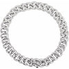 14K White 3/4 CTW Natural Diamond Curb 7" Bracelet Siddiqui Jewelers