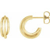 14K Yellow 12 mm Hoop Earrings Siddiqui Jewelers