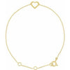 14K Yellow Heart Design 7" Bracelet - Siddiqui Jewelers