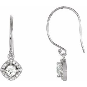 14K White 5/8 CTW Diamond Earrings - Siddiqui Jewelers