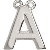 Sterling Silver Block Initial A Necklace Center - Siddiqui Jewelers