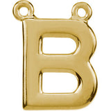 14K Yellow Block Initial B Necklace Center - Siddiqui Jewelers