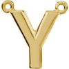 14K Yellow Block Initial Y Necklace Center - Siddiqui Jewelers