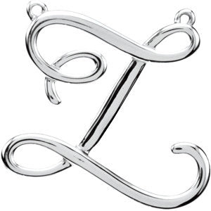 Sterling Silver Script Initial Z 16" Necklace - Siddiqui Jewelers