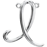 Sterling Silver Script Initial I 16" Necklace - Siddiqui Jewelers