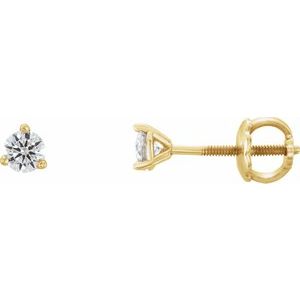 14K Yellow 1/5 CTW Diamond Earrings -Siddiqui Jewelers
