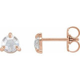 14K Rose 3/8 CTW Rose-Cut Natural Diamond Stud Earrings Siddiqui Jewelers