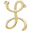 14K Yellow Script Initial L Necklace Center-Siddiqui Jewelers