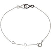 1/5 CTW Black & White Diamond Infinity-Inspired 5.75 - 6.75" Bracelet - Siddiqui Jewelers