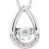 14K White 1/8 CTW Diamond Mystara® 18" Necklace - Siddiqui Jewelers