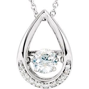 14K White 1/8 CTW Diamond Mystara® 18" Necklace - Siddiqui Jewelers
