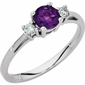 Amethyst & Diamond Accented Ring - Siddiqui Jewelers