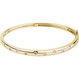 14K Yellow 1/2 CTW Diamond Bangle Bracelet - Siddiqui Jewelers