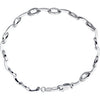 14K White 1/6 CTW Diamond Link 7.5" Bracelet - Siddiqui Jewelers