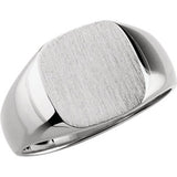 Sterling Silver 18 mm Square Signet Ring - Siddiqui Jewelers
