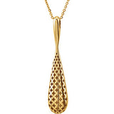 14K Yellow Pierced Teardrop Pendant - Siddiqui Jewelers