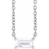 14K White 1/3 CT Lab-Grown Diamond 16-18" Necklace Siddiqui Jewelers