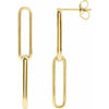 14K Yellow Paperclip-Style Earrings Siddiqui Jewelers