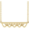 14K Yellow Vintage-Inspired Bar 16" Necklace - Siddiqui Jewelers