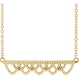14K Yellow Vintage-Inspired Bar 16" Necklace - Siddiqui Jewelers