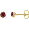 14K Yellow 3 mm Natural Rhodolite Garnet Cocktail-Style Earrings Siddiqui Jewelers