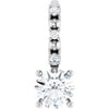 Sterling Silver Imitation Diamond & .01 CTW Natural Diamond Charm/Pendant Siddiqui Jewelers