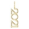 14K Yellow 2021 Year Pendant/Charm Siddiqui Jewelers