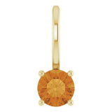 14K Yellow Imitation Citrine Solitaire Charm/Pendant Siddiqui Jewelers