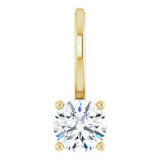 14K Yellow 1/4 CTW Natural Diamond Solitaire  Charm/Pendant Siddiqui Jewelers