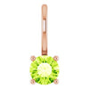 14K Rose Imitation Peridot Solitaire Charm/Pendant Siddiqui Jewelers