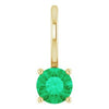 14K Yellow Imitation Emerald Solitaire Charm/Pendant Siddiqui Jewelers