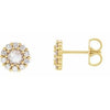 14K Yellow 1/3 CTW Rose-Cut Natural Diamond Halo-Style Earrings Siddiqui Jewelers
