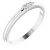 Platinum .05 CTW Natural Diamond Graduated Stackable Ring Siddiqui Jewelers