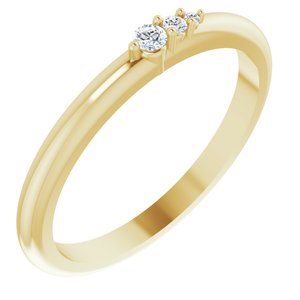 14K Yellow .05 CTW Natural Diamond Graduated Stackable Ring Siddiqui Jewelers