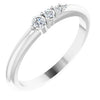 14K White 1/10 CTW Natural Diamond Graduated Stackable Ring Siddiqui Jewelers