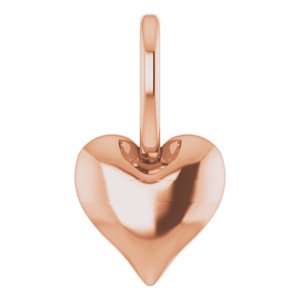 14K Rose Puffy Heart Charm/Pendant Siddiqui Jewelers