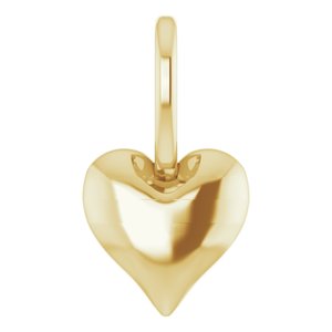 14K Yellow Puffy Heart Charm/Pendant Siddiqui Jewelers