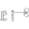 14K White .03 CTW Natural Diamond Gothic Initial E Earring Siddiqui Jewelers