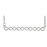 14K White Infinity-Inspired 16-18" Bar Necklace - Siddiqui Jewelers