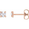 14K Rose 1/6 CTW Rose-Cut Natural Diamond 4-Prong Claw Earrings Siddiqui Jewelers