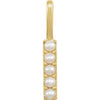 14K Yellow Cultured White Freshwater Pearl Initial I Charm/Pendant Siddiqui Jewelers